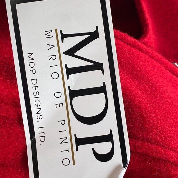 Mario De Pinto Wool Blend Coat Full Zip Women's Medium Red NWT USA - Picture 8 of 15